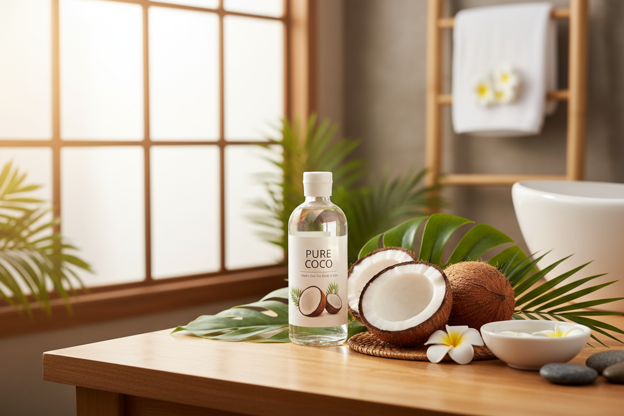 Coconut Oil Lifestyle Scene