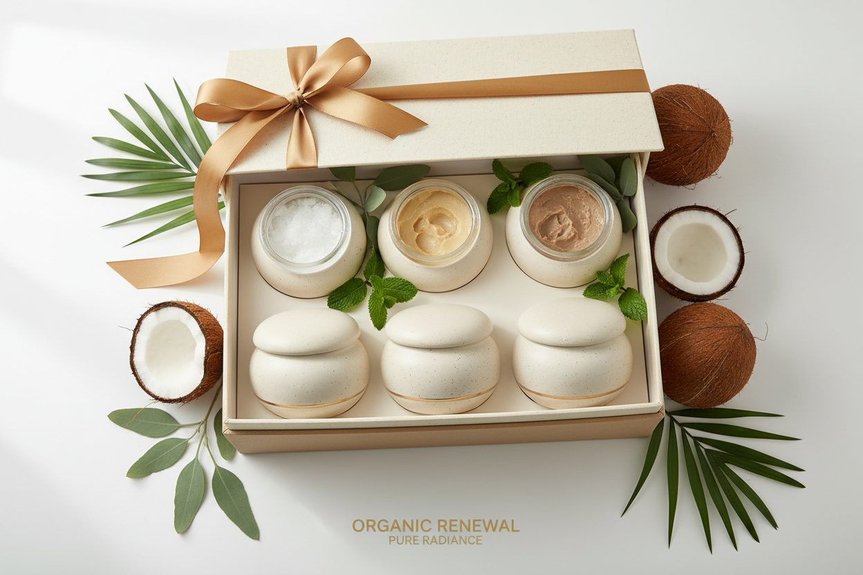 Natural Luxury Gift Set - 5 premium ceramic jars in custom box - C Michelle
